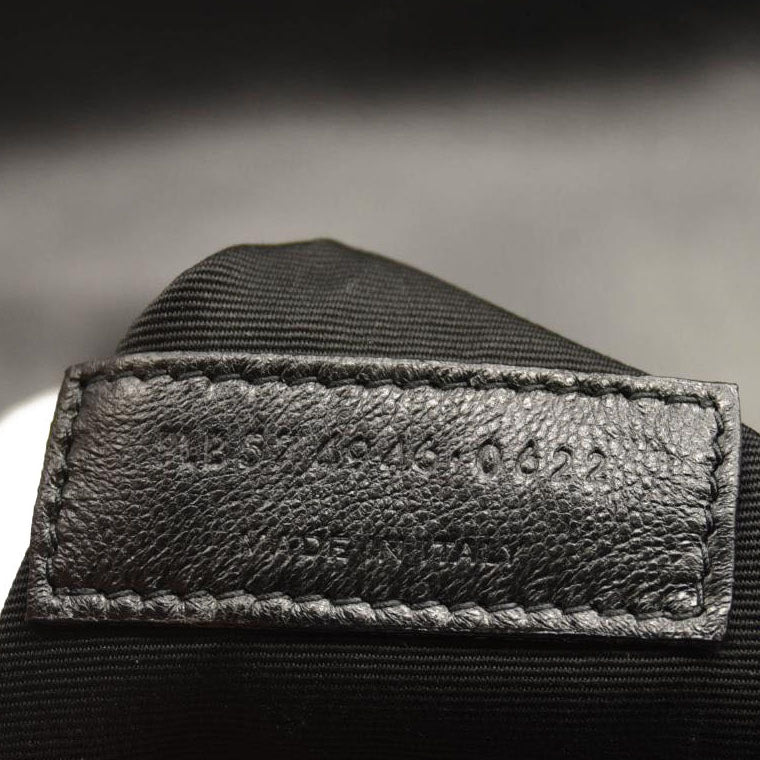 NEW SAINT LAURENT Calfskin Y Quilted Monogram Medium Loulou Chain Satchel Black