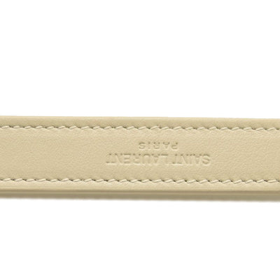 NEW SAINT LAURENT Calfskin Y Quilted Monogram Medium Loulou Chain Satchel Crema Soft