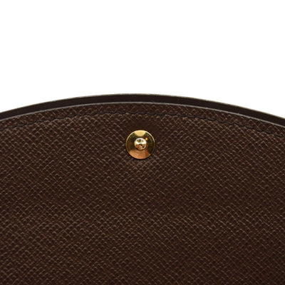 LOUIS VUITTON Damier Ebene Normandy Compact Wallet Pink