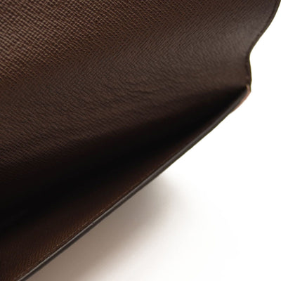 LOUIS VUITTON Damier Ebene Normandy Compact Wallet Pink