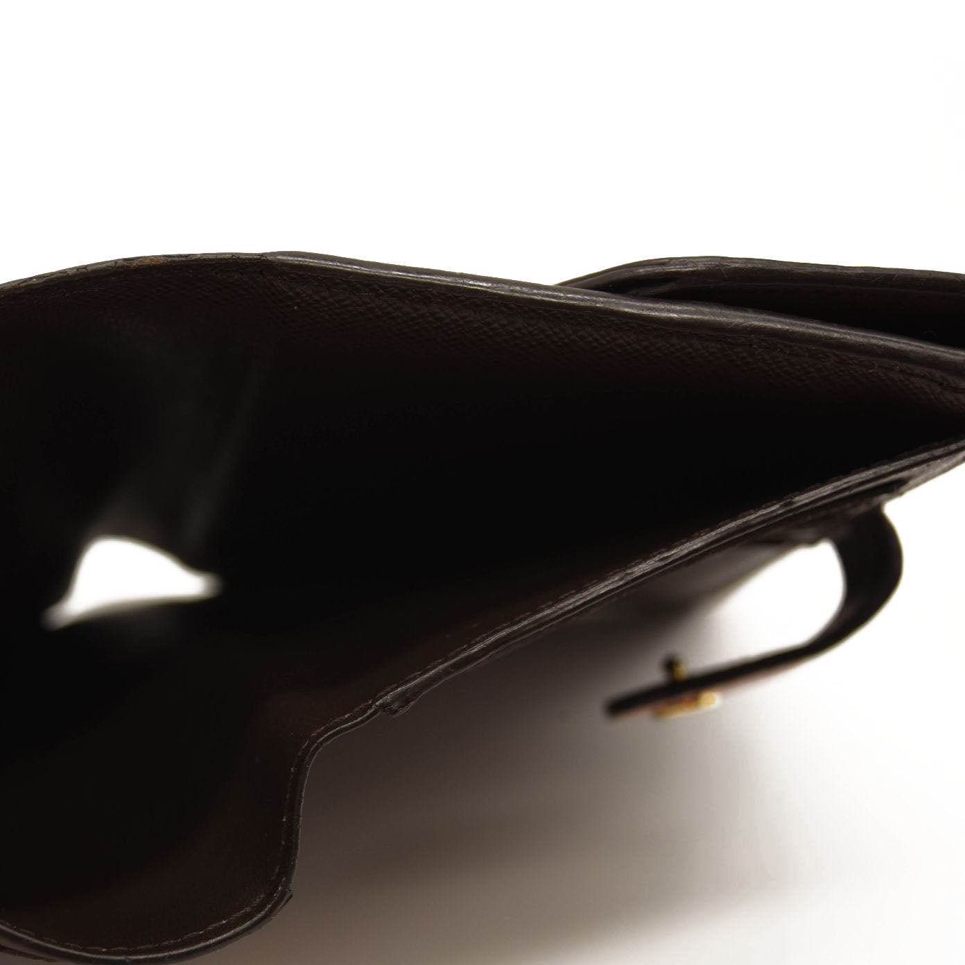 LOUIS VUITTON Damier Ebene Normandy Compact Wallet Pink