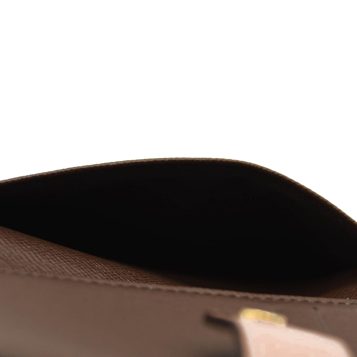 LOUIS VUITTON Damier Ebene Normandy Compact Wallet Pink