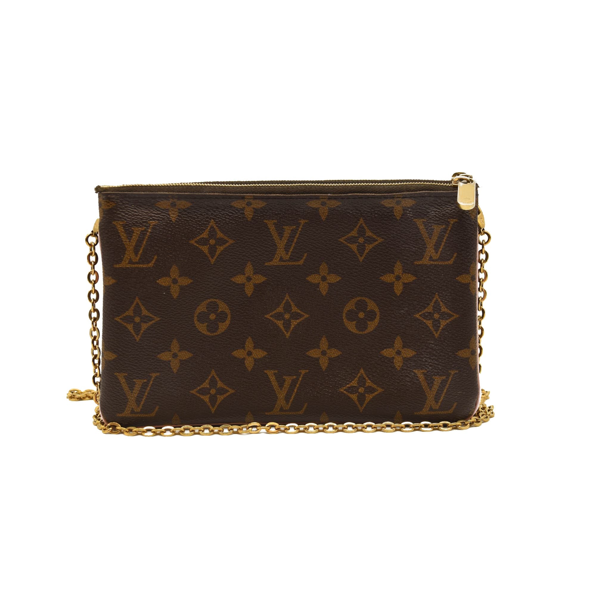 LOUIS VUITTON Monogram Blooming Flowers Double Zip Pochette
