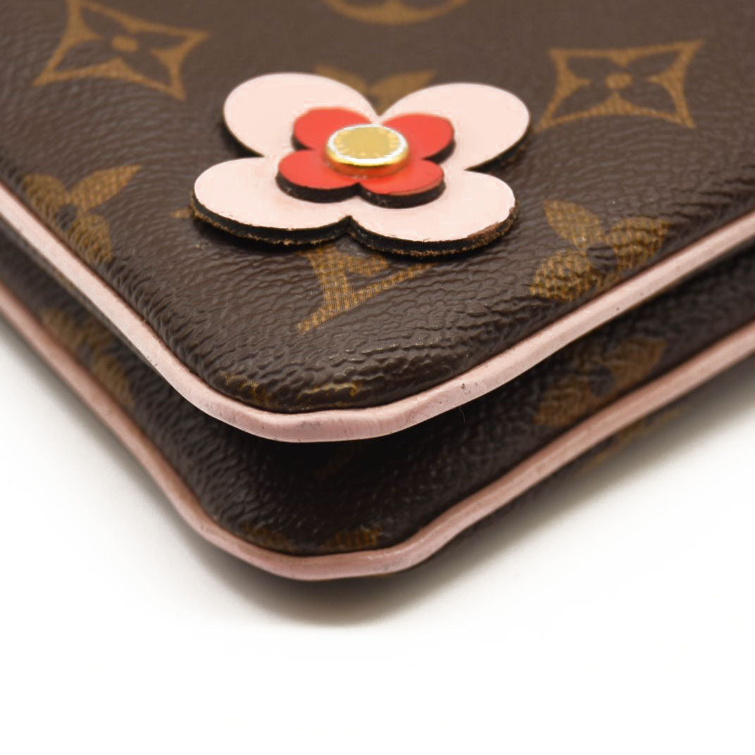 LOUIS VUITTON Monogram Blooming Flowers Double Zip Pochette
