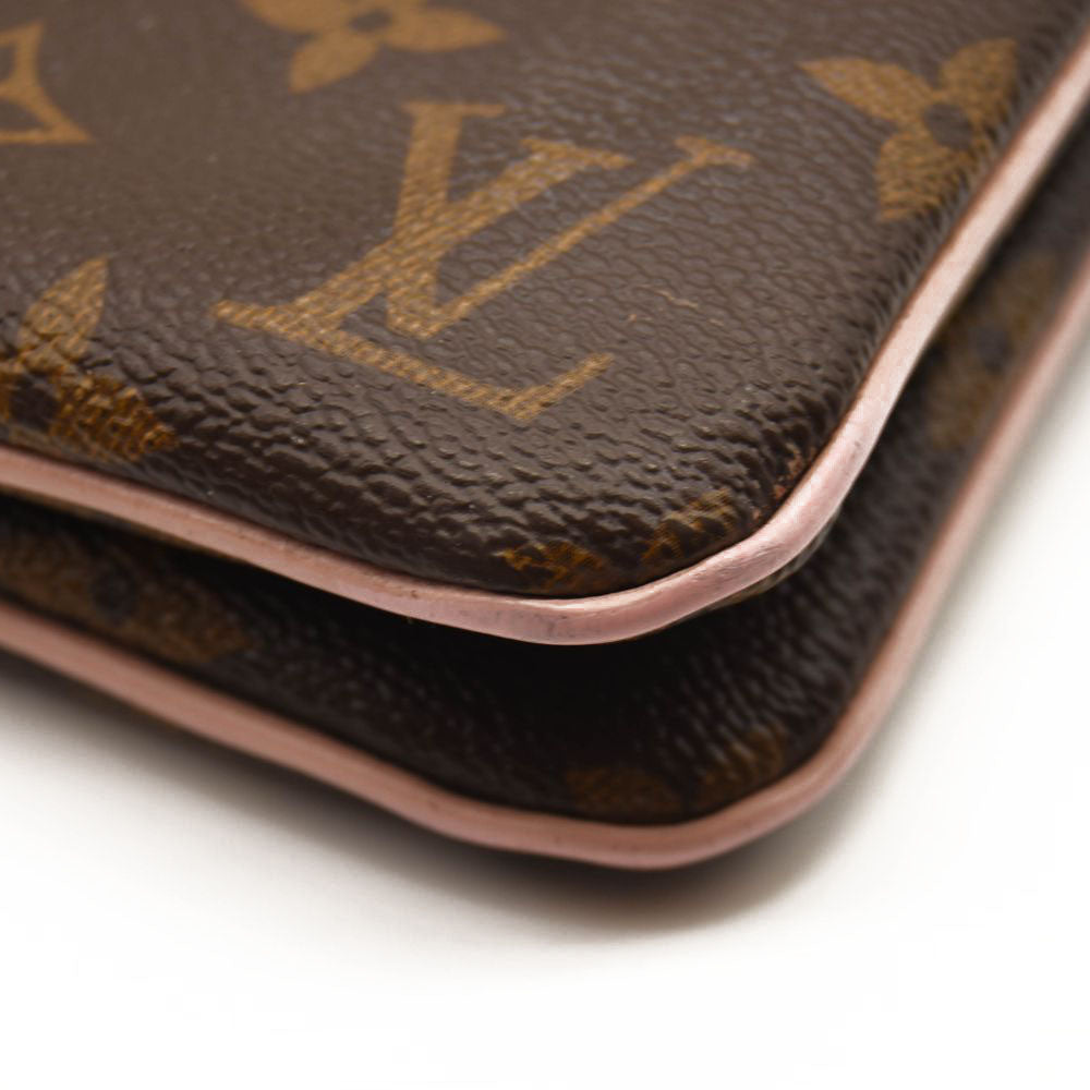 LOUIS VUITTON Monogram Blooming Flowers Double Zip Pochette