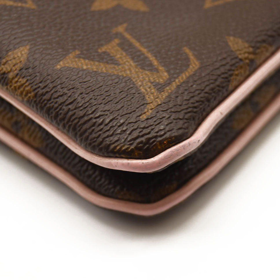 LOUIS VUITTON Monogram Blooming Flowers Double Zip Pochette