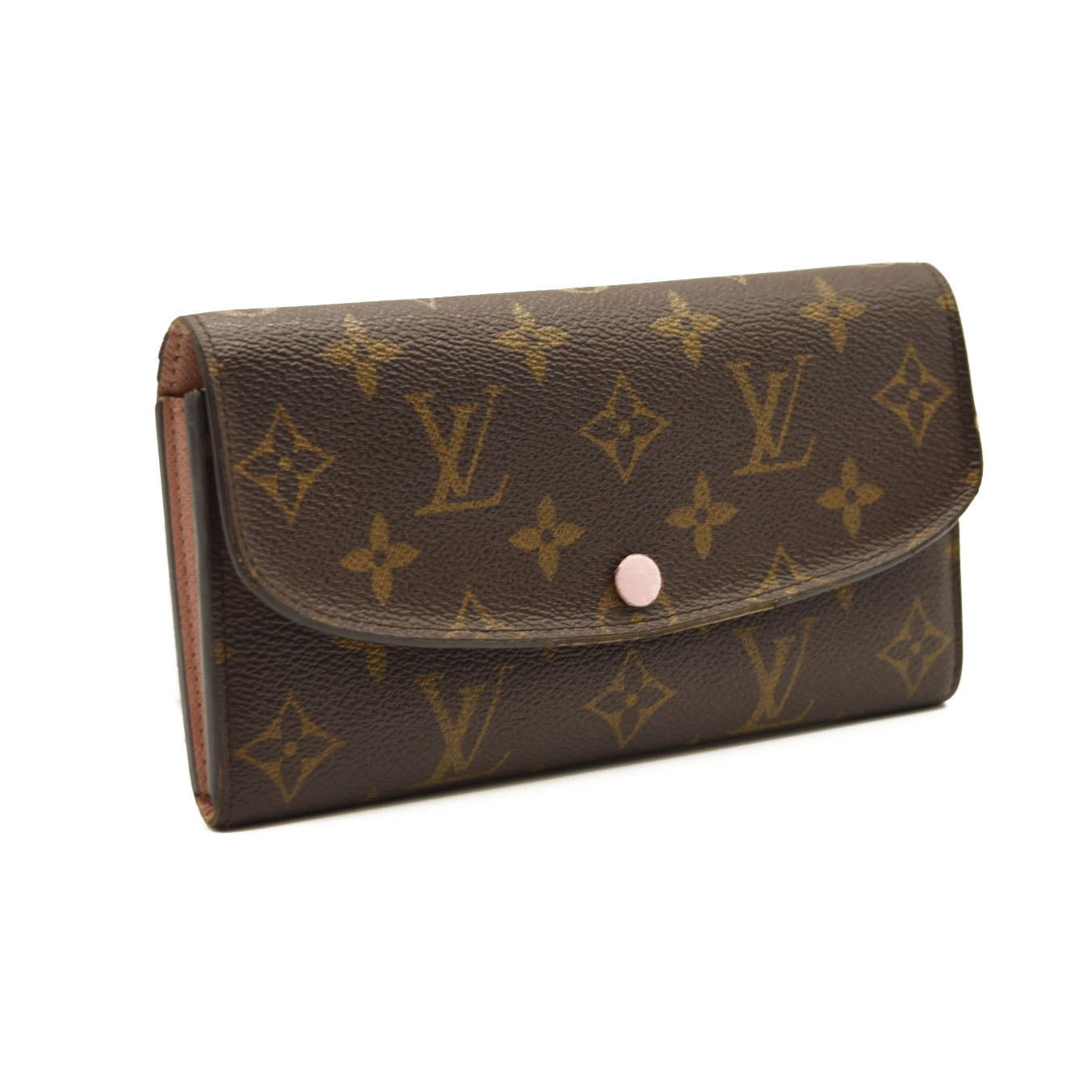 LOUIS VUITTON Monogram Emilie Wallet Rose Ballerine