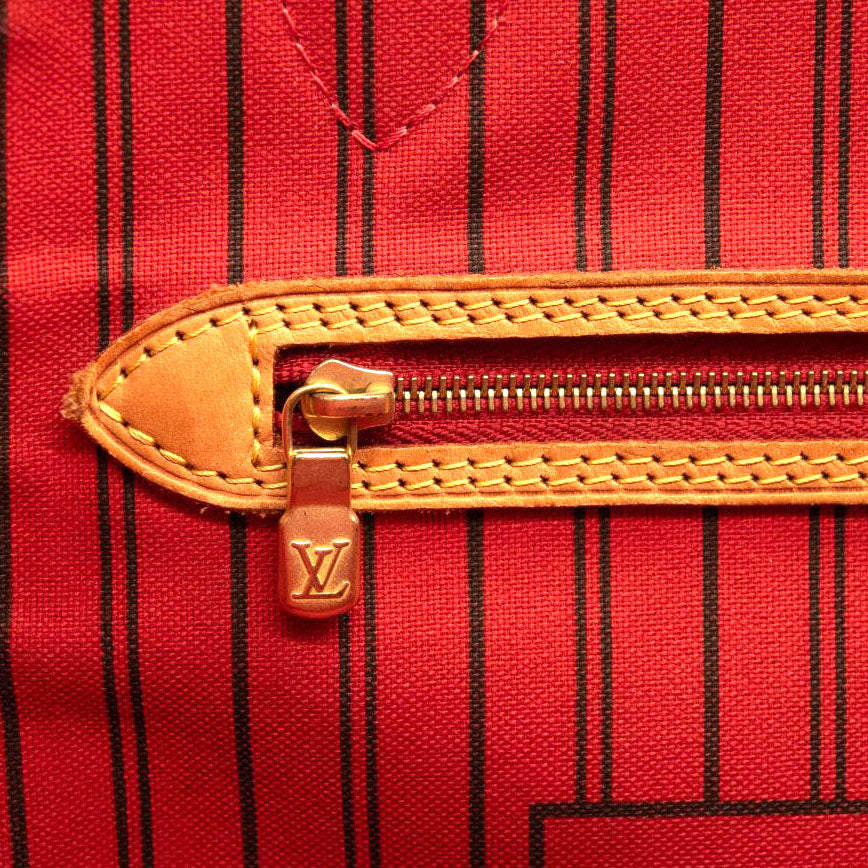 LOUIS VUITTON Monogram Neverfull MM Cherry Cerise