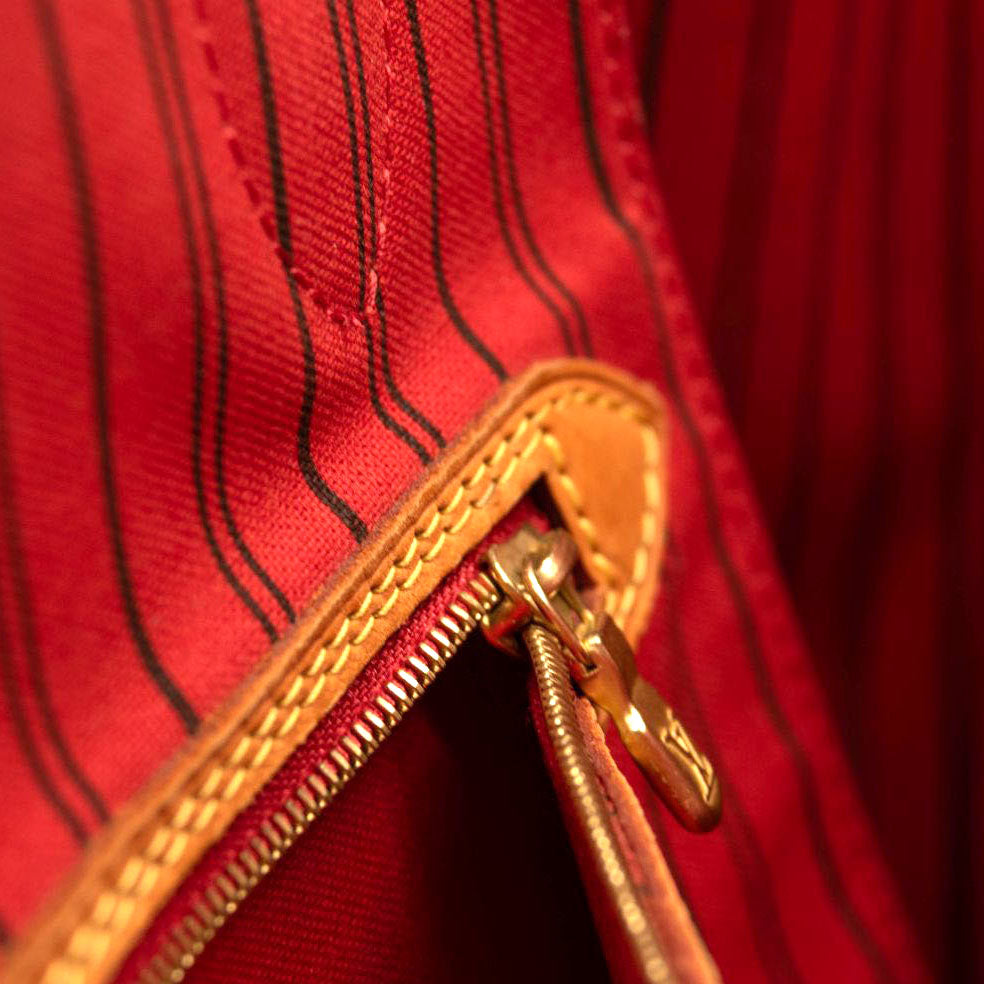 LOUIS VUITTON Monogram Neverfull MM Cherry Cerise