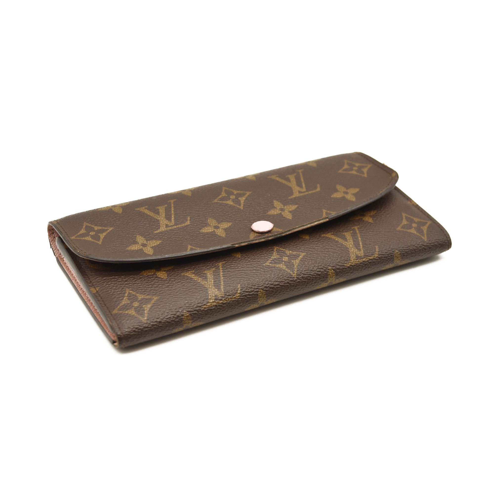 LOUIS VUITTON Monogram Emilie Wallet Rose Ballerine