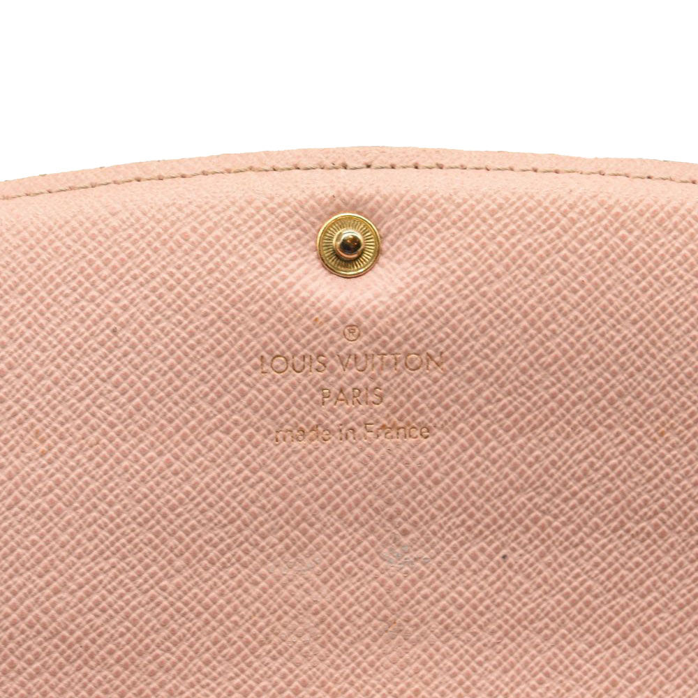 LOUIS VUITTON Monogram Emilie Wallet Rose Ballerine