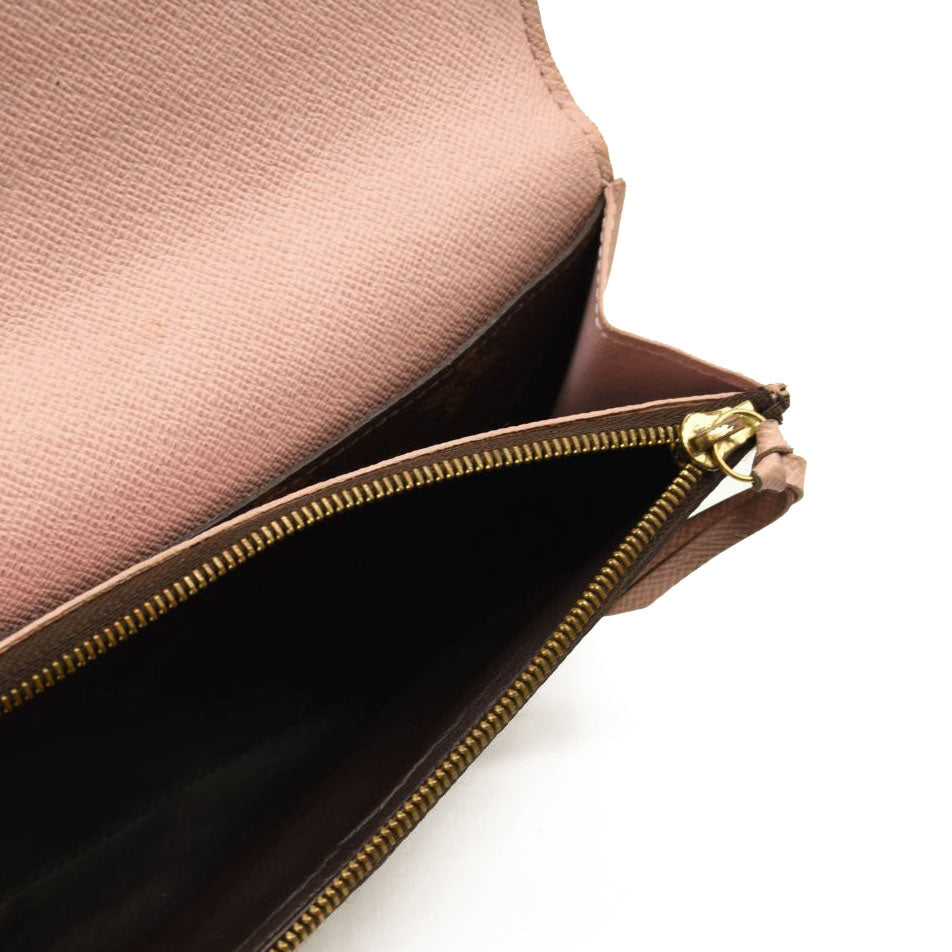 LOUIS VUITTON Monogram Emilie Wallet Rose Ballerine