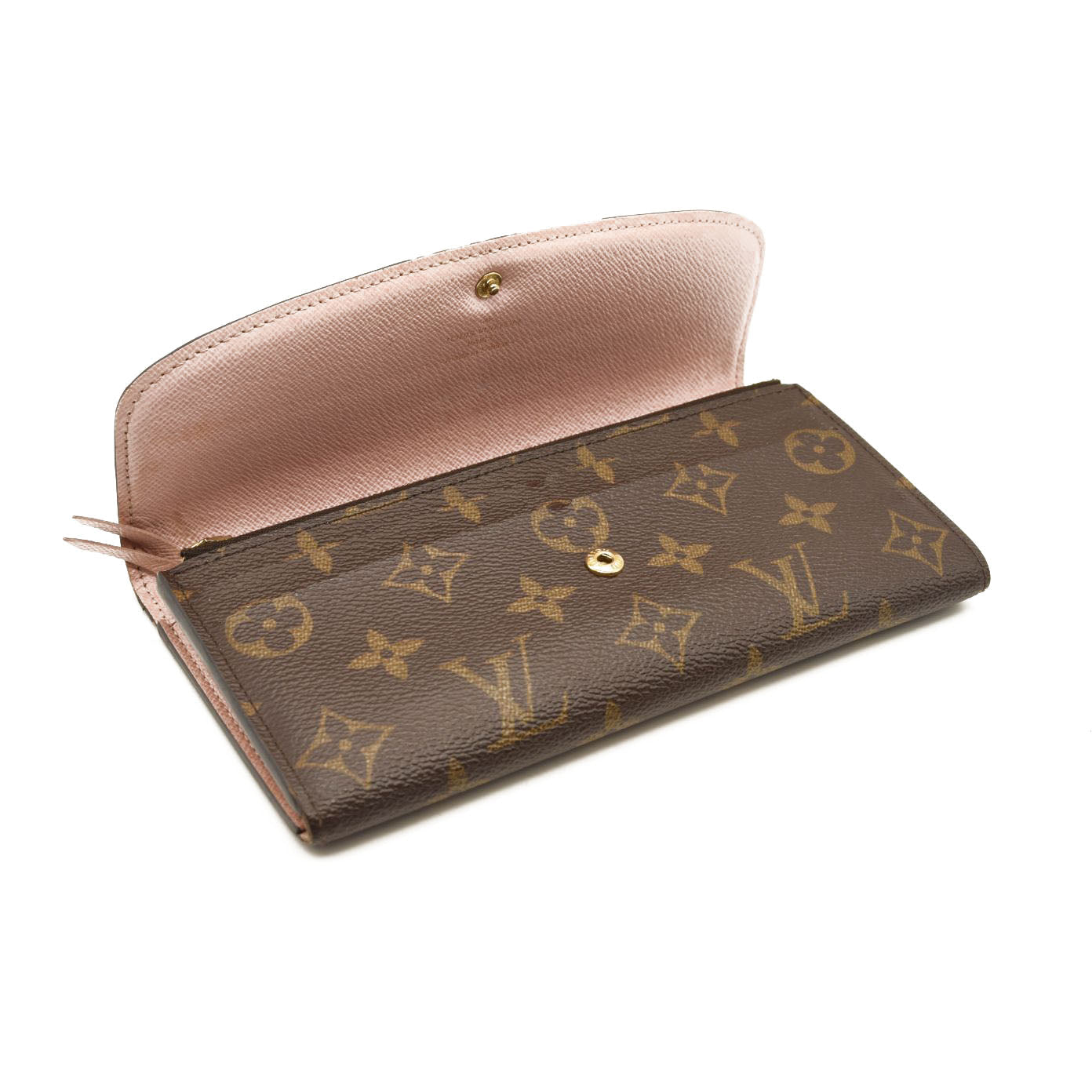 LOUIS VUITTON Monogram Emilie Wallet Rose Ballerine
