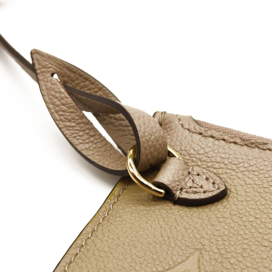 LOUIS VUITTON Empreinte Monogram Giant Neverfull MM Pochette Tourterelle