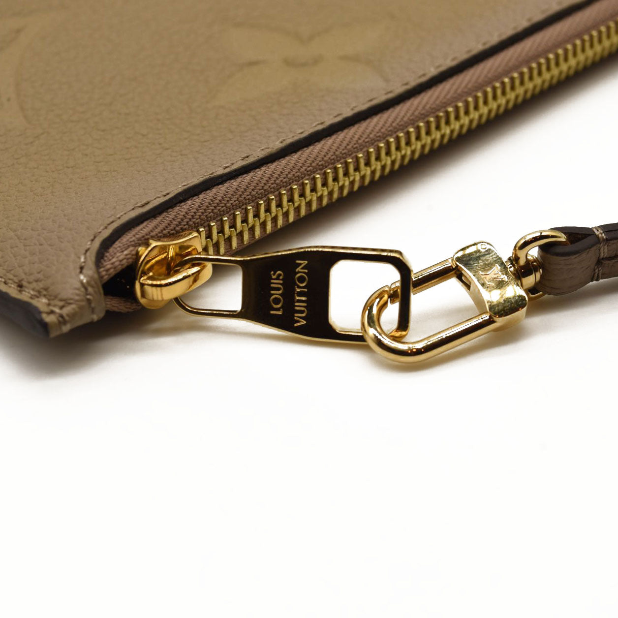 Louis Vuitton Tourterelle Monogram Empreinte Neverfull mm NM Bag w/o Accessories Pochette