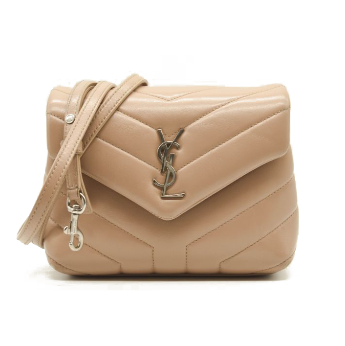 Pre-Owned $1990 Saint Laurent Toy Loulou Strap Bag in Quilted Y Shoulder Bag