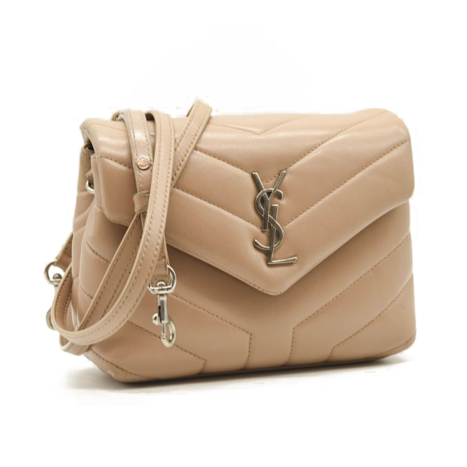 Pre-Owned $1990 Saint Laurent Toy Loulou Strap Bag in Quilted Y Shoulder Bag