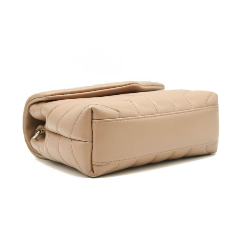 Pre-Owned $1990 Saint Laurent Toy Loulou Strap Bag in Quilted Y Shoulder Bag