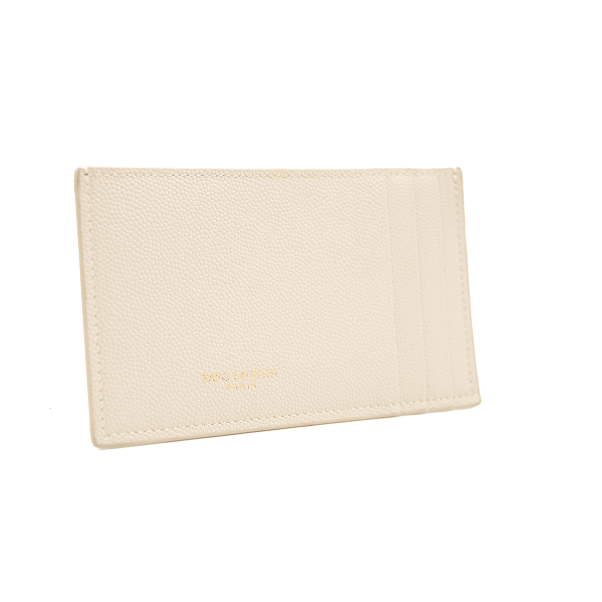 SAINT LAURENT Grain De Poudre Monogram Uptown Chain Wallet Crema Soft