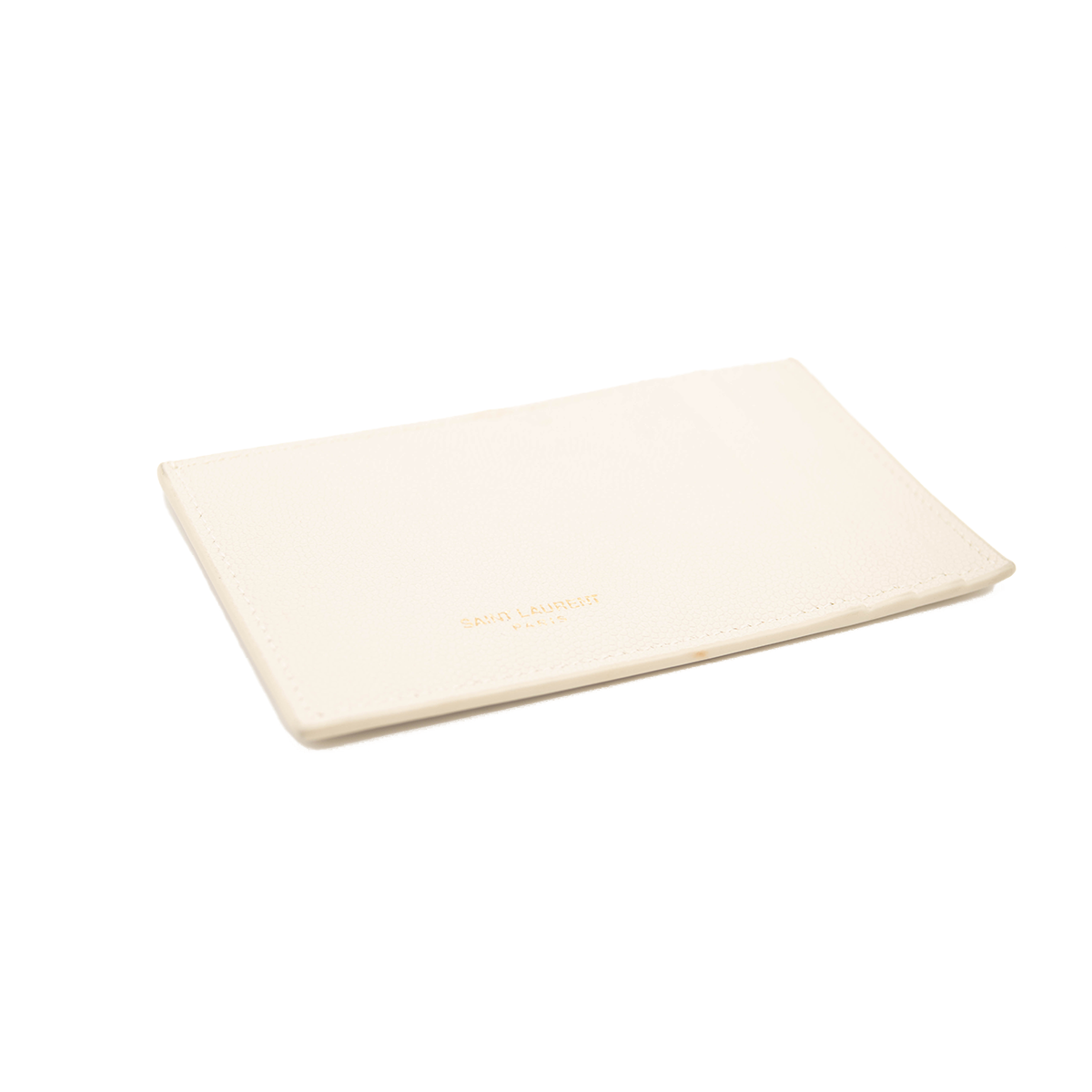 SAINT LAURENT Grain De Poudre Monogram Uptown Chain Wallet Crema Soft