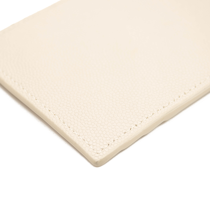 SAINT LAURENT Grain De Poudre Monogram Uptown Chain Wallet Crema Soft