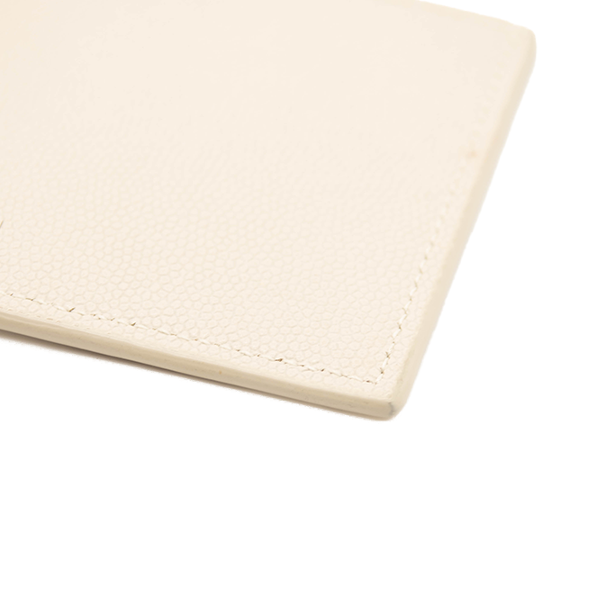 SAINT LAURENT Grain De Poudre Monogram Uptown Chain Wallet Crema Soft