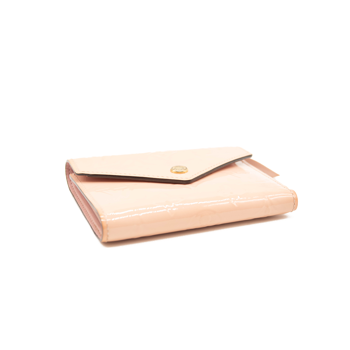 LOUIS VUITTON Vernis Victorine Compact Wallet Rose Ballerine