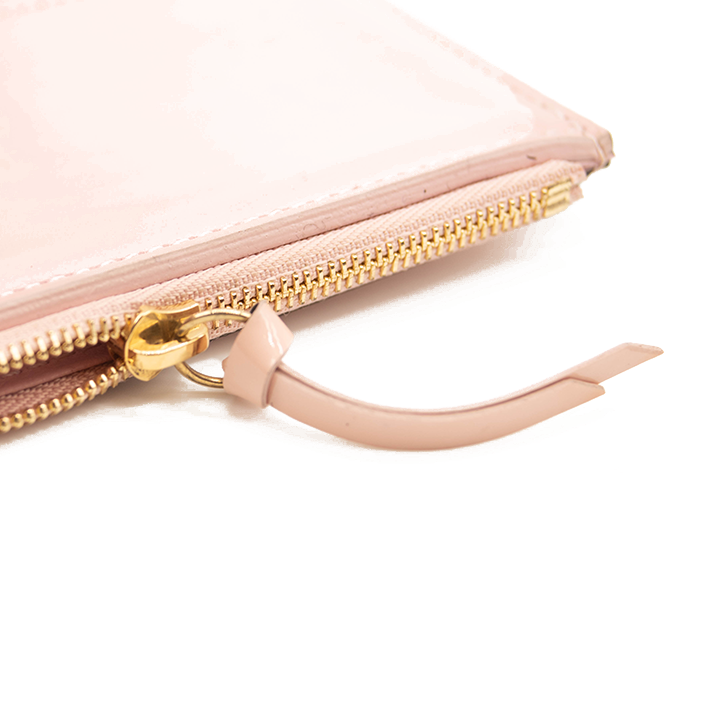 LOUIS VUITTON Vernis Victorine Compact Wallet Rose Ballerine