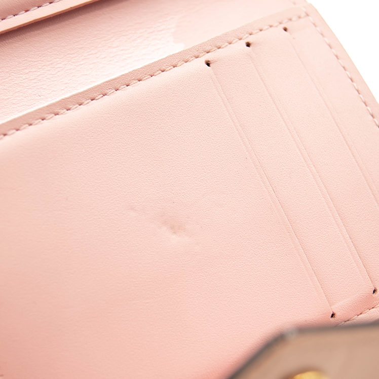 LOUIS VUITTON Vernis Victorine Compact Wallet Rose Ballerine
