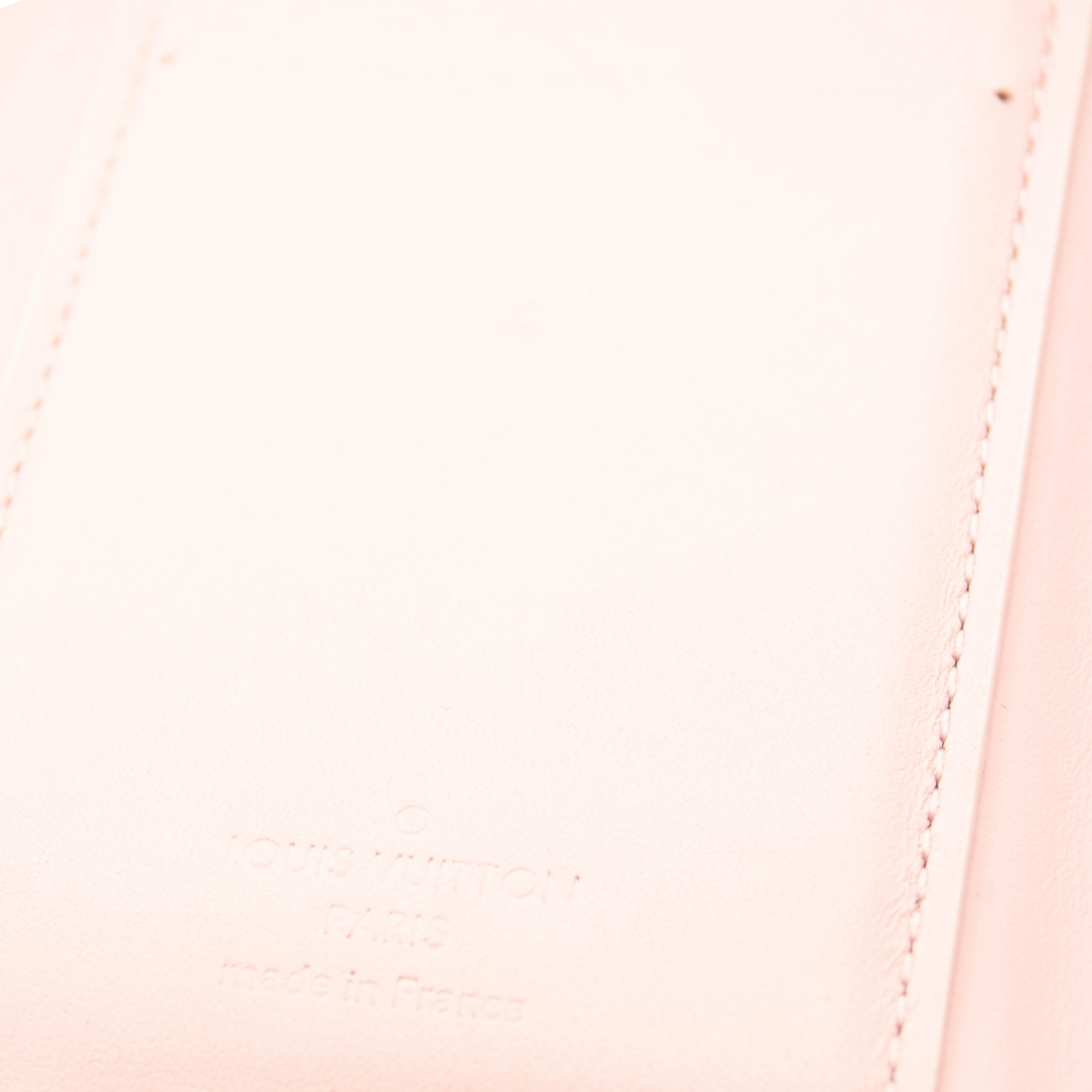 LOUIS VUITTON Vernis Victorine Compact Wallet Rose Ballerine