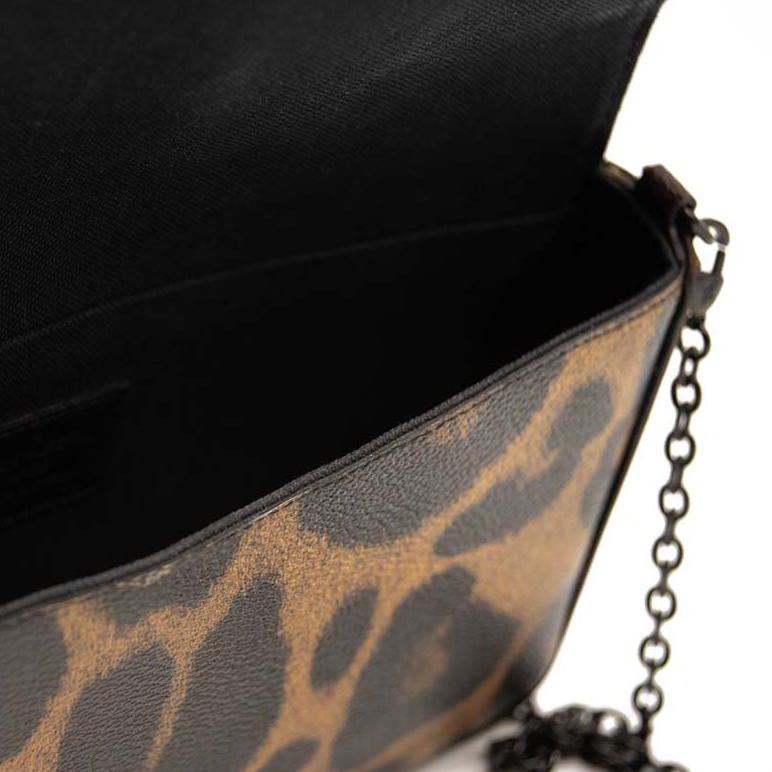 LOUIS VUITTON Monogram Animal Print Pochette Felicie Chain Wallet