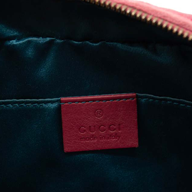 GUCCI Velvet Matelasse GG Marmont Chain Shoulder Bag Light Raspberry Rose