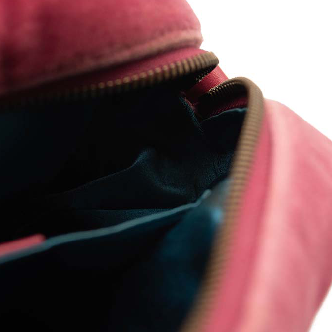 GUCCI Velvet Matelasse GG Marmont Chain Shoulder Bag Light Raspberry Rose