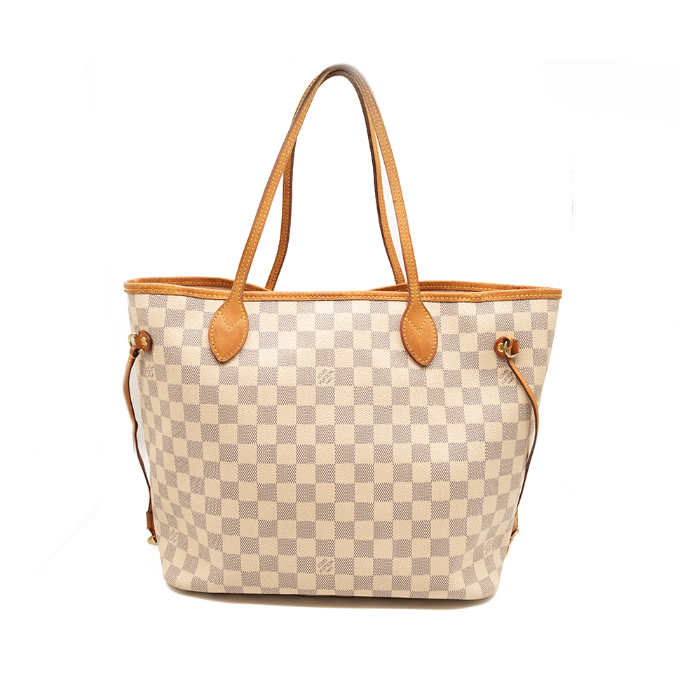 LOUIS VUITTON Damier Azur Neo Neverfull MM Rose Ballerine