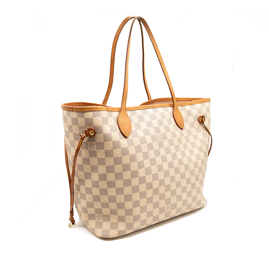 LOUIS VUITTON Damier Azur Neo Neverfull MM Rose Ballerine