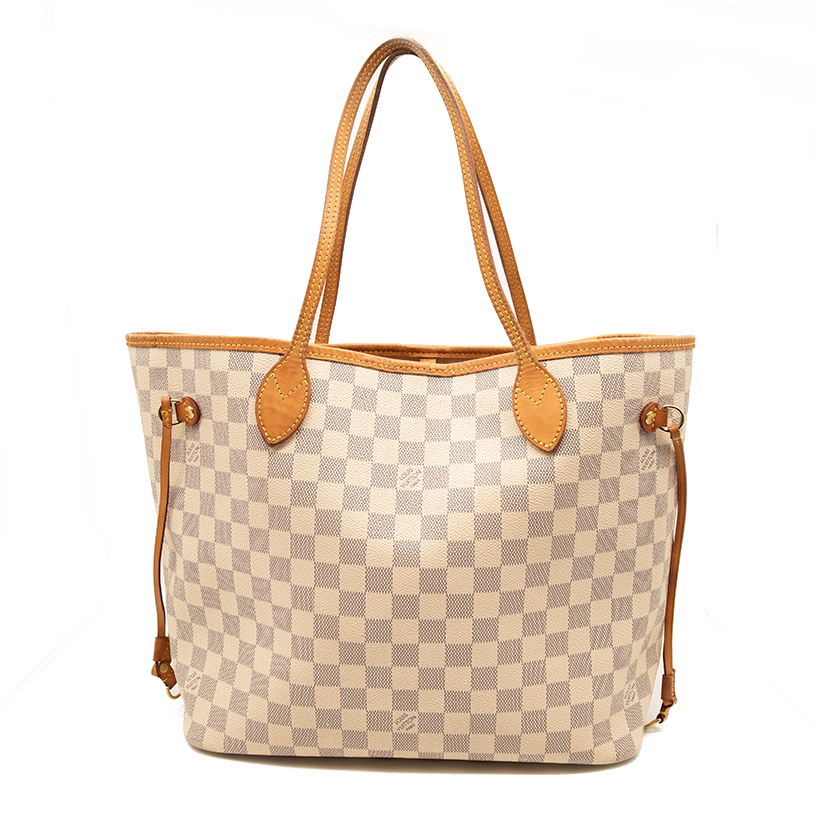 LOUIS VUITTON Damier Azur Neo Neverfull MM Rose Ballerine
