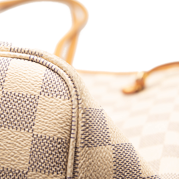 LOUIS VUITTON Damier Azur Neo Neverfull MM Rose Ballerine