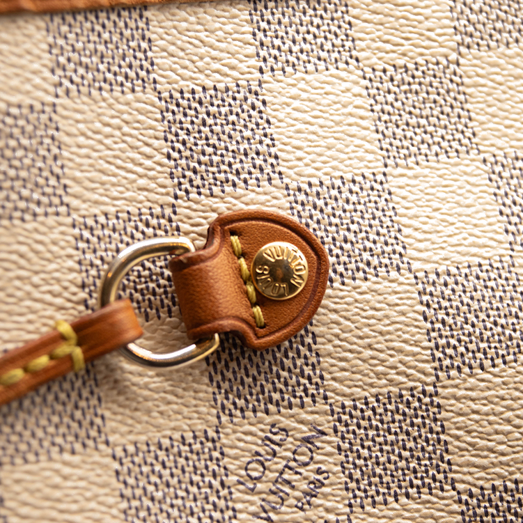 LOUIS VUITTON Damier Azur Neo Neverfull MM Rose Ballerine