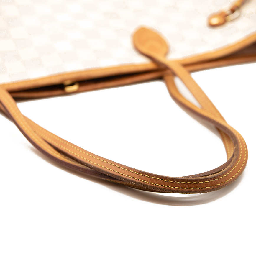 LOUIS VUITTON Damier Azur Neo Neverfull MM Rose Ballerine