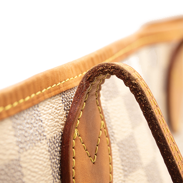 LOUIS VUITTON Damier Azur Neo Neverfull MM Rose Ballerine