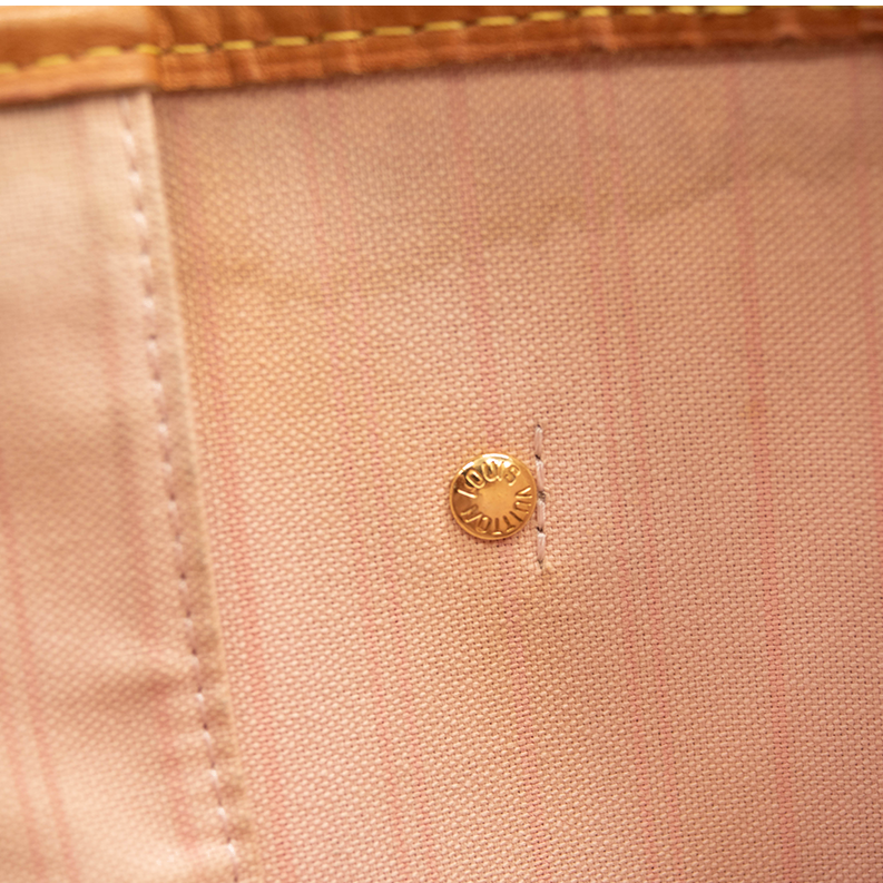 LOUIS VUITTON Damier Azur Neo Neverfull MM Rose Ballerine