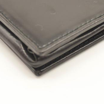 Prada Coin Purse Black Leather Square Pouch