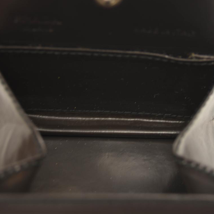 Prada Coin Purse Black Leather Square Pouch
