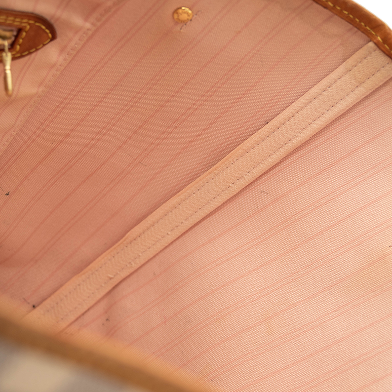 LOUIS VUITTON Damier Azur Neo Neverfull MM Rose Ballerine