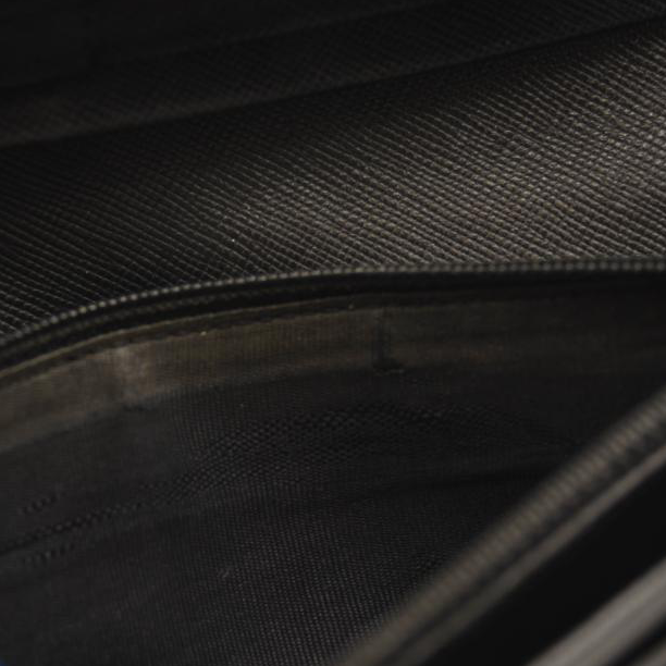 USED PRADA Saffiano Metal Continental Flap Wallet Black