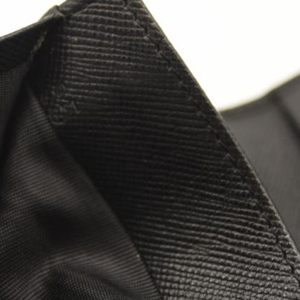 USED PRADA Saffiano Metal Continental Flap Wallet Black