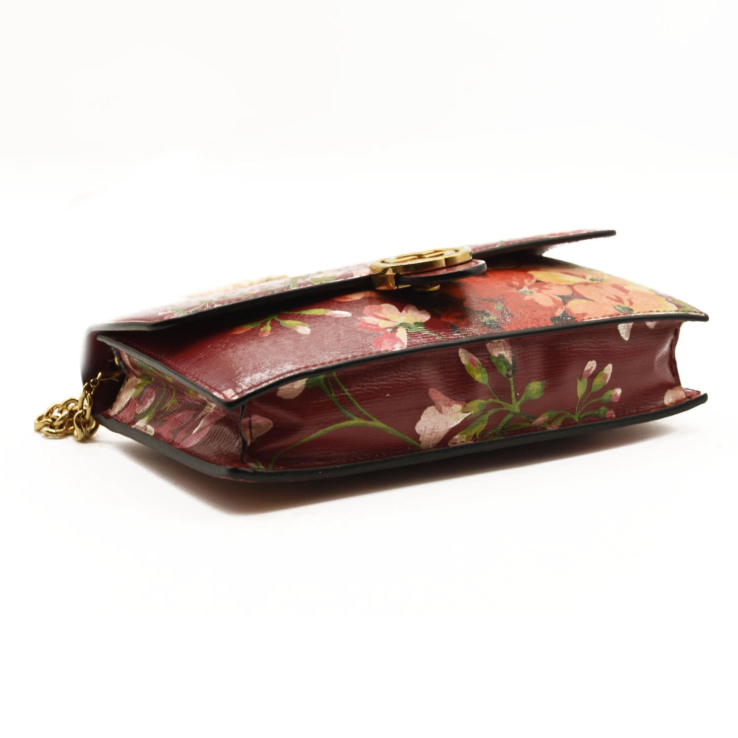 Gucci Wallet On Chain Blooms Interlocking GG Pink Red