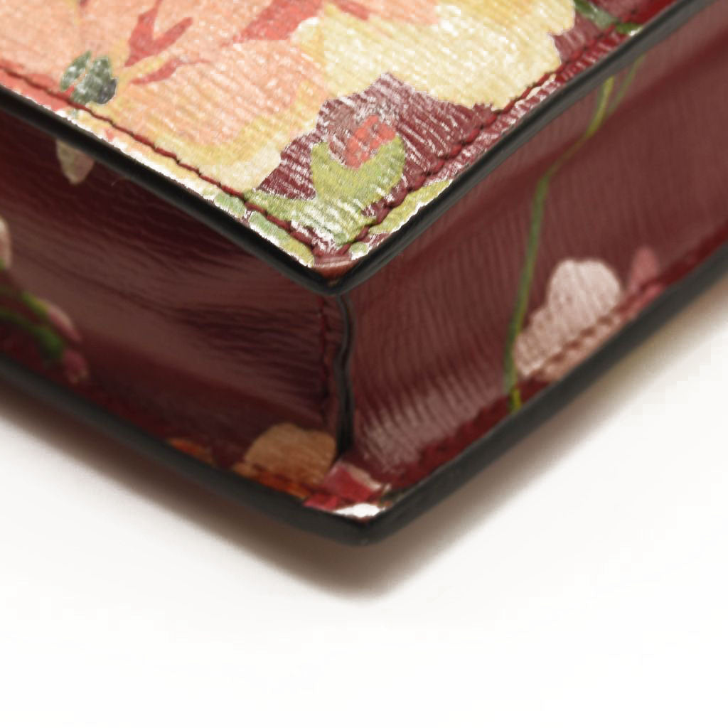 Gucci Wallet On Chain Blooms Interlocking GG Pink Red