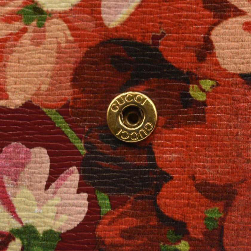Gucci Wallet On Chain Blooms Interlocking GG Pink Red