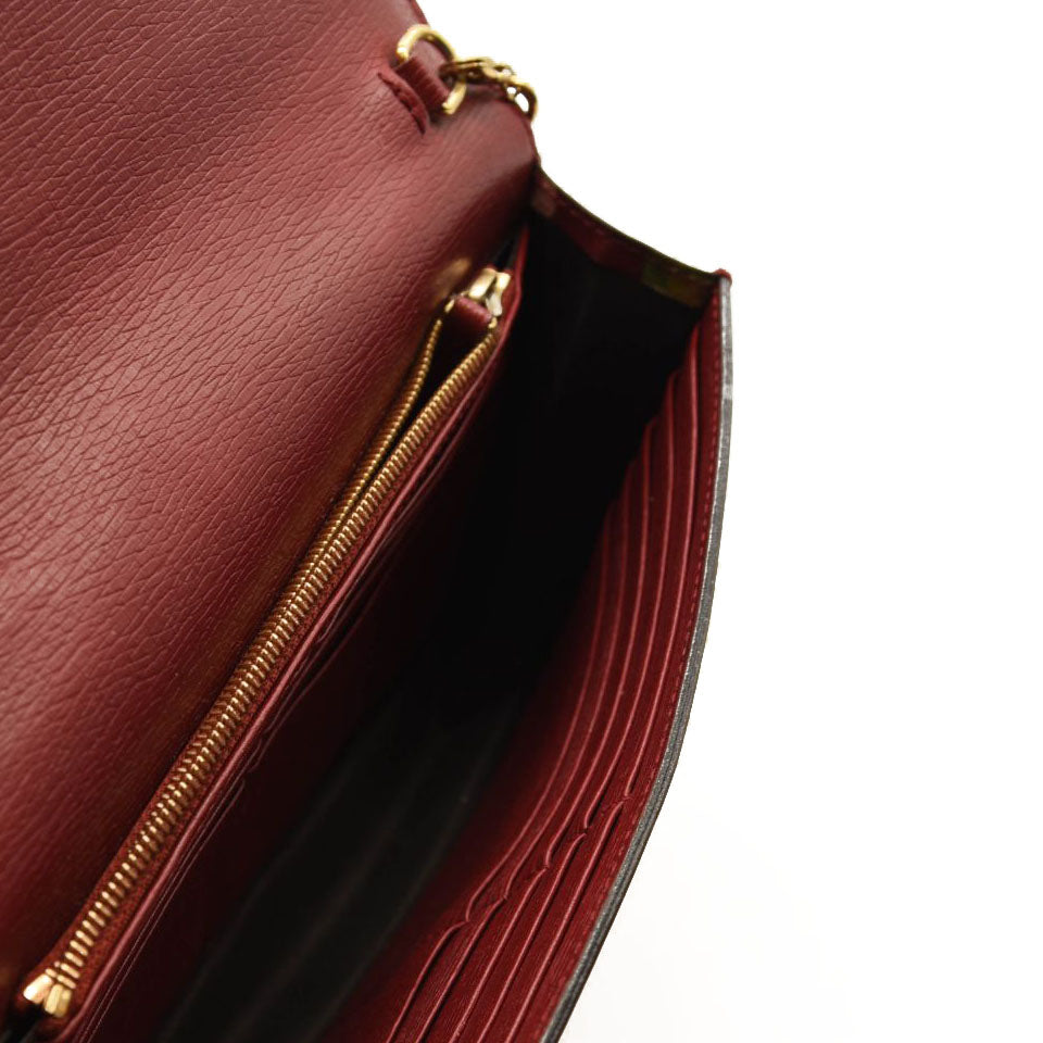 Gucci Wallet On Chain Blooms Interlocking GG Pink Red